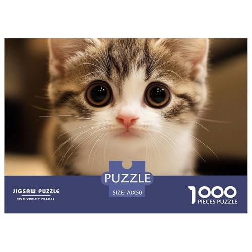 1000 Teile Niedliche Katze Puzzle Familien-Puzzlespiel Wunderschönes Dekoration Anspruchsvolles Tiere Puzzle Für Erwachsene Und Kinder 70x50cm/1000pcs von UXINYOUME