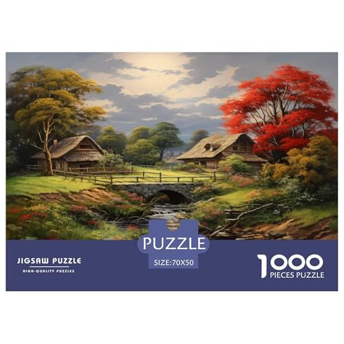 1000 Teile Paradies Puzzles Familien-Puzzlespiel Wohnungsdeko Anspruchsvolles Fantasy Stadt Puzzle Für Damen, Herren, Kinder Ab 14 Jahren 70x50cm/1000pcs von UXINYOUME