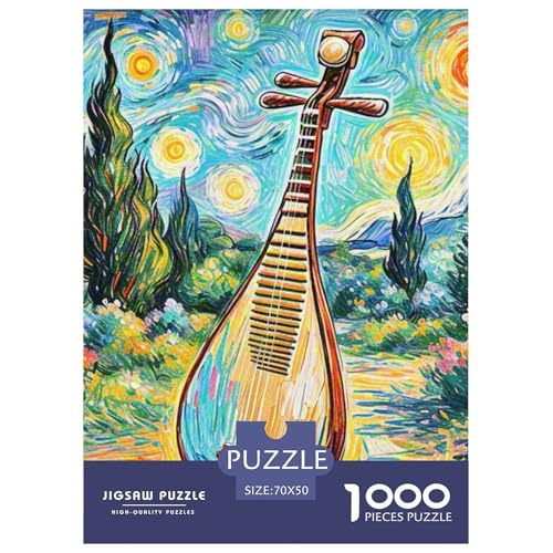 1000 Teile Pipa Puzzle Familien-Puzzlespiel Wunderschönes Dekoration Anspruchsvolles Musikinstrumente Puzzle Für Erwachsene Und Kinder 70x50cm/1000pcs von UXINYOUME