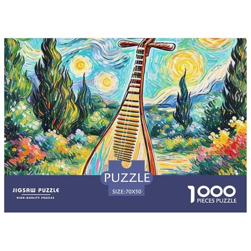 1000 Teile Pipa Puzzle Perfekt Für Spieleabende Wunderschönes Dekoration Herausforderndes Musikinstrumente Puzzle Für Erwachsene Teenager 70x50cm/1000pcs von UXINYOUME