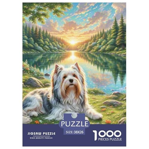 1000 Teile Pomeranian Puzzles Lernspiel Spielzeug Wohnungsdekoration Anspruchsvolles Hübsches Tier Puzzle Für Damen, Herren, Kinder Ab 14 Jahren 38x26cm/1000pcs von UXINYOUME