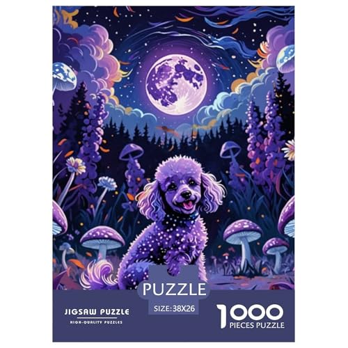 1000 Teile Poodle Puzzle Perfekt Für Spieleabende Wunderschönes Dekoration Herausforderndes Cute Hund Puzzle Für Erwachsene Teenager 38x26cm/1000pcs von UXINYOUME