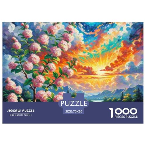 1000 Teile Prickly Pflaume Puzzles Perfekt Für Spieleabende Wohnungsdekoration Herausforderndes Blumen Puzzle Für Erwachsene Teenager 70x50cm/1000pcs von UXINYOUME