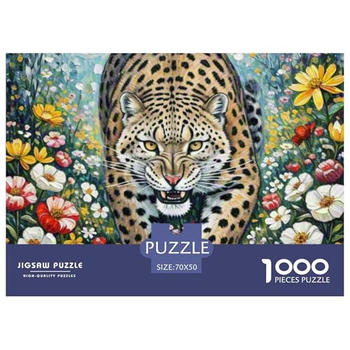 1000 Teile Schneeleopard Puzzle Perfekt Für Spieleabende Wunderschönes Dekoration Herausforderndes wildes Tier Puzzle Für Erwachsene Teenager 70x50cm/1000pcs von UXINYOUME