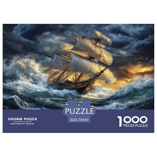 1000 Teile Segelboot Puzzles Perfekt Für Spieleabende Wohnungsdeko Herausforderndes Nautical Puzzle Für Erwachsene Teenager 70x50cm/1000pcs von UXINYOUME