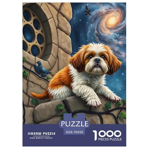1000 Teile Shih Tzu Puzzles Familien-Puzzlespiel Wohnungsdekoration Anspruchsvolles Cute Hund Puzzle Für Damen, Herren, Kinder Ab 14 Jahren 70x50cm/1000pcs 1000 Teile Shih Tzu Puzzles Familien-Puzzlespiel Wohnungsdekoration Anspruchsvolles Cute Hund Puzzle Für Damen, Herren, Kinder Ab 14 Jahren 70x50cm/1000pcs von UXINYOUME