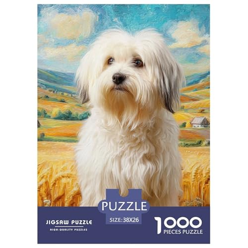 1000 Teile Süßer Haustierhund Puzzle Perfekt Für Spieleabende Wunderschönes Dekoration Herausforderndes Hübsches Tier Puzzle Für Erwachsene Teenager 38x26cm/1000pcs von UXINYOUME