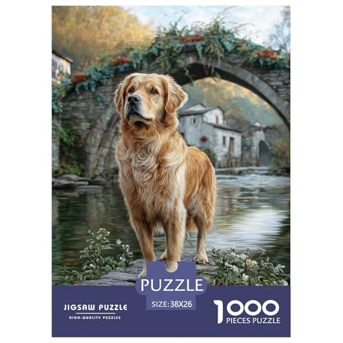 1000 Teile Süßer Hund Puzzle Familien-Puzzlespiel Wunderschönes Dekoration Anspruchsvolles Hübsches Tier Puzzle Für Erwachsene Und Kinder 38x26cm/1000pcs von UXINYOUME