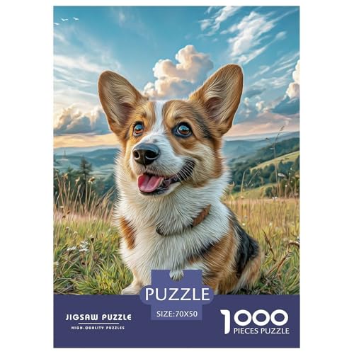 1000 Teile Süßer Hund Puzzle Lernspiel Spielzeug Wohnungsdekoration Hübsches Tier Puzzle Perfekt Für Damen, Herren, Kinder Ab 14 Jahren 70x50cm/1000pcs von UXINYOUME