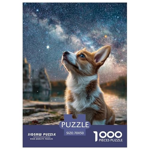 1000 Teile Süßer Hund Puzzle Lernspiel Spielzeug Wunderschönes Dekoration Hübsches Tier Puzzle Perfekt Für Damen, Herren, Kinder Ab 14 Jahren 70x50cm/1000pcs von UXINYOUME