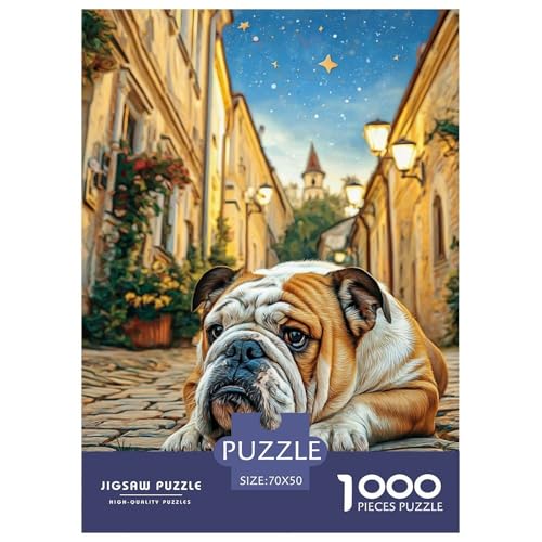 1000 Teile Süßer Hund Puzzle Lernspiel Spielzeug Wunderschönes Dekoration Hübsches Tier Puzzle Perfekt Für Damen, Herren, Kinder Ab 14 Jahren 70x50cm/1000pcs von UXINYOUME