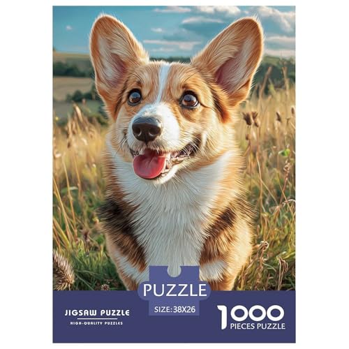1000 Teile Süßer Hund Puzzle Perfekt Für Spieleabende Wunderschönes Dekoration Herausforderndes Hübsches Tier Puzzle Für Erwachsene Und Kinder 38x26cm/1000pcs von UXINYOUME