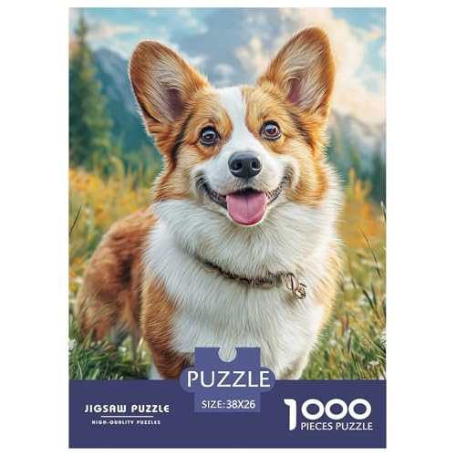 1000 Teile Süßer Hund Puzzles Familien-Puzzlespiel Wohnungsdekoration Anspruchsvolles Hübsches Tier Puzzle Für Damen, Herren, Kinder Ab 14 Jahren 38x26cm/1000pcs von UXINYOUME