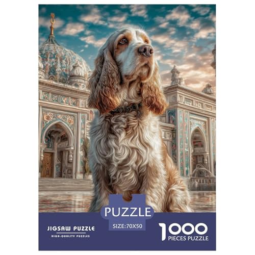 1000 Teile Süßer Hund Puzzles Familien-Puzzlespiel Wohnungsdekoration Anspruchsvolles Hübsches Tier Puzzle Für Damen, Herren, Kinder Ab 14 Jahren 70x50cm/1000pcs von UXINYOUME