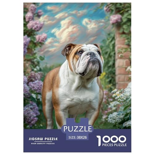 1000 Teile Süßer Hund Puzzles Perfekt Für Spieleabende Wohnungsdekoration Herausforderndes Hübsches Tier Puzzle Für Erwachsene Teenager 38x26cm/1000pcs von UXINYOUME