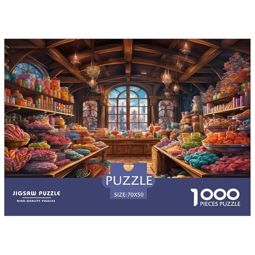 1000 Teile Süßigkeiten Store Puzzle Perfekt Für Spieleabende HeimdekoRatteteteteion Anspruchsvolles Fairy Tales Puzzle Für Damen, Herren, Kinder Ab 14 Jahren 70x50cm/1000pcs von UXINYOUME