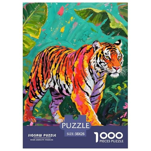 1000 Teile Tiger Puzzles Perfekt Für Spieleabende Wunderschönes Dekoration Anspruchsvolles Wildtiere Puzzle Für Erwachsene Und Kinder 38x26cm/1000pcs 1000 Teile Tiger Puzzles Perfekt Für Spieleabende Wunderschönes Dekoration Anspruchsvolles Wildtiere Puzzle Für Erwachsene Und Kinder 38x26cm/1000pcs von UXINYOUME