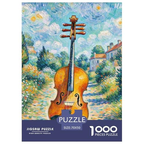 1000 Teile Violinen Puzzles Perfekt Für Spieleabende Wohnungsdekoration Herausforderndes Musikinstrumente Puzzle Für Erwachsene Teenager 70x50cm/1000pcs von UXINYOUME