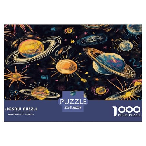 1000-teiliges CosMikrofon Planetenens Puzzle Familien-Puzzlespiel Wunderschönes DekoRatteteteteion Anspruchsvolles Exoplanetenens Puzzle Für Erwachsene Und Kinder 38x26cm/1000pcs von UXINYOUME