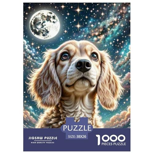 1000-teiliges Englischer Springer Spaniel Puzzles Lernspiel Spielzeug Wunderschönes Dekoration Anspruchsvolles Hübsches Tier Puzzle Für Erwachsene Und Kinder 38x26cm/1000pcs von UXINYOUME