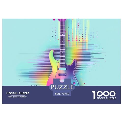 1000-teiliges Gitarre Puzzles Perfekt Für Spieleabende Wunderschönes Dekoration Herausforderndes Musikinstrumente Puzzle Für Erwachsene Teenager 70x50cm/1000pcs von UXINYOUME