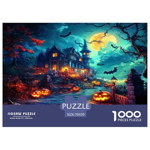 1000-teiliges Halloween Dorf Puzzle Familien-Puzzlespiel Wunderschönes DekoRatteteteteion Anspruchsvolles Spooky Season Puzzle Für Erwachsene Und Kinder 70x50cm/1000pcs 1000-teiliges Halloween Dorf Puzzle Familien-Puzzlespiel Wunderschönes DekoRatteteteteion Anspruchsvolles Spooky Season Puzzle Für Erwachsene Und Kinder 70x50cm/1000pcs von UXINYOUME