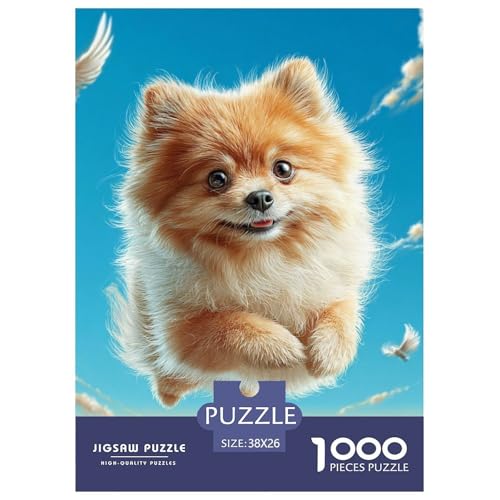 1000-teiliges Hund als Haustier Puzzle Familien-Puzzlespiel Heimdekoration Anspruchsvolles Hübsches Tier Puzzle Für Damen, Herren, Kinder Ab 14 Jahren 38x26cm/1000pcs von UXINYOUME