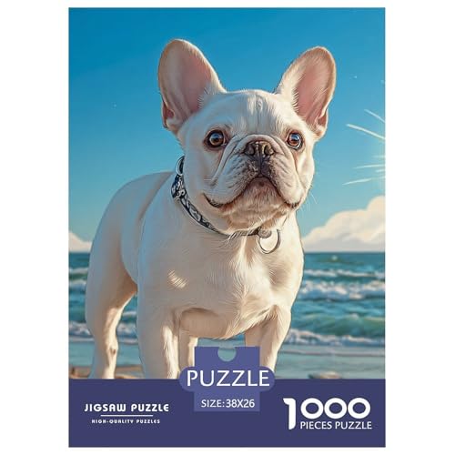 1000-teiliges Süßer Haustierhund Puzzles Familien-Puzzlespiel Wohnungsdekoration Herausforderndes Hübsches Tier Puzzle Für Damen, Herren, Kinder Ab 14 Jahren 38x26cm/1000pcs von UXINYOUME