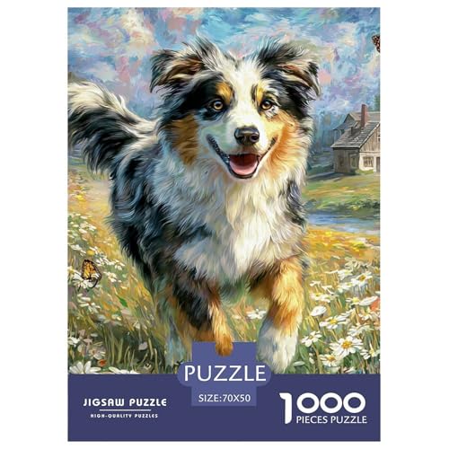 1000-teiliges Süßer Haustierhund Puzzles Lernspiel Spielzeug Wunderschönes Dekoration Anspruchsvolles Hübsches Tier Puzzle Für Erwachsene Und Kinder 70x50cm/1000pcs von UXINYOUME