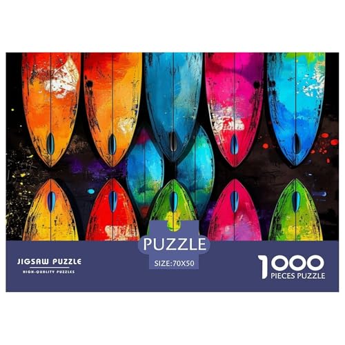 1000-teiliges Surfenenbrett Puzzles Familien-Puzzlespiel Wohnungsdeko Herausforderndes Longboard Puzzle Für Damen, Herren, Kinder Ab 14 Jahren 70x50cm/1000pcs 1000-teiliges Surfenenbrett Puzzles Familien-Puzzlespiel Wohnungsdeko Herausforderndes Longboard Puzzle Für Damen, Herren, Kinder Ab 14 Jahren 70x50cm/1000pcs von UXINYOUME