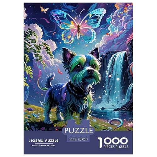 1000-teiliges Yorkshire Terrier Puzzle Familien-Puzzlespiel Heimdekoration Anspruchsvolles Cute Hund Puzzle Für Damen, Herren, Kinder Ab 14 Jahren 70x50cm/1000pcs 1000-teiliges Yorkshire Terrier Puzzle Familien-Puzzlespiel Heimdekoration Anspruchsvolles Cute Hund Puzzle Für Damen, Herren, Kinder Ab 14 Jahren 70x50cm/1000pcs von UXINYOUME