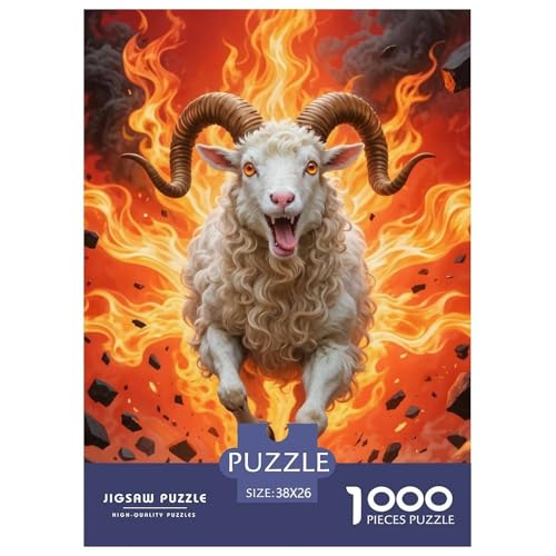 1000-teiliges Ziege Puzzles Lernspiel Spielzeug Wunderschönes Dekoration Anspruchsvolles Animal Puzzle Für Erwachsene Und Kinder 38x26cm/1000pcs 1000-teiliges Ziege Puzzles Lernspiel Spielzeug Wunderschönes Dekoration Anspruchsvolles Animal Puzzle Für Erwachsene Und Kinder 38x26cm/1000pcs von UXINYOUME