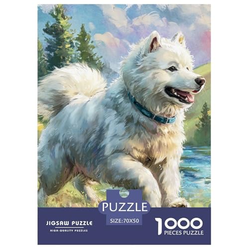 Akita Inu Puzzles Lernspiel Spielzeug Heimdekoration 1000 Stück Anspruchsvolles Hübsches Tier Puzzle Für Damen, Herren, Kinder Ab 14 Jahren 70x50cm/1000pcs von UXINYOUME