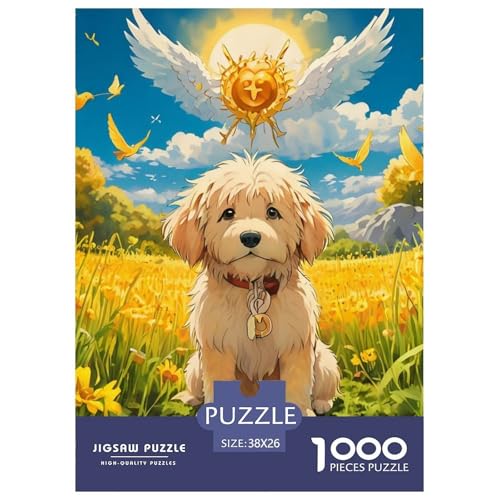 Bichon Frise Puzzles Perfekt Für Spieleabende Wunderschönes Dekoration 1000 Stück Herausforderndes Cute Hund Puzzle Für Erwachsene Teenager 38x26cm/1000pcs von UXINYOUME