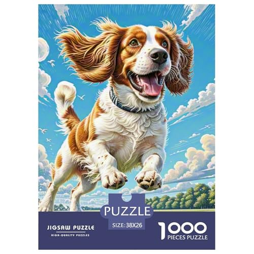 Englischer Springer Spaniel Puzzles Perfekt Für Spieleabende Wunderschönes Dekoration 1000 Teile Anspruchsvolles Hübsches Tier Puzzle Für Erwachsene Und Kinder 38x26cm/1000pcs von UXINYOUME