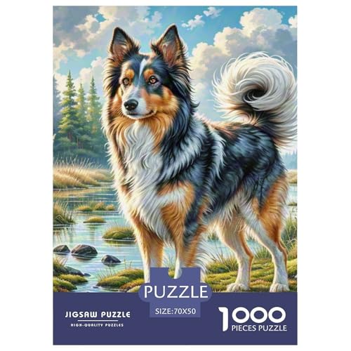 Finnischer Spitz Puzzles Familien-Puzzlespiel Wunderschönes Dekoration 1000 Teile Herausforderndes Hübsches Tier Puzzle Für Damen, Herren, Kinder Ab 14 Jahren 70x50cm/1000pcs von UXINYOUME