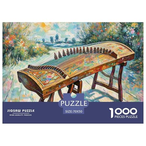 Guzheng Puzzle Familien-Puzzlespiel Wohnungsdekoration 1000 Teile Musikinstrumente Puzzle Perfekt Für Damen, Herren, Kinder Ab 14 Jahren 70x50cm/1000pcs von UXINYOUME