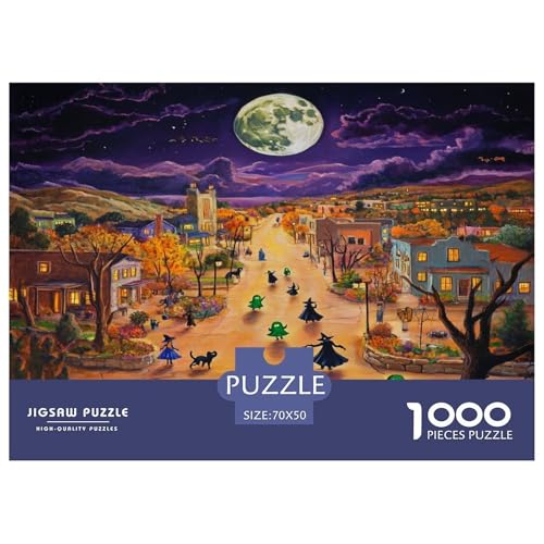 Halloween Dorf Puzzles Lernspiel Spielzeug Wunderschönes DekoRatteteteteion 1000-teiliges Spooky Season Puzzle Perfekt Für Damen, Herren, Kinder Ab 14 Jahren 70x50cm/1000pcs Halloween Dorf Puzzles Lernspiel Spielzeug Wunderschönes DekoRatteteteteion 1000-teiliges Spooky Season Puzzle Perfekt Für Damen, Herren, Kinder Ab 14 Jahren 70x50cm/1000pcs von UXINYOUME
