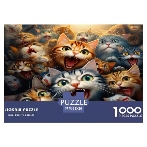 Katze Puzzle Lernspiel Spielzeug HeimdekoRatteteteteion 1000-teiliges Anspruchsvolles TierePuzzle Für Damen, Herren, Kinder Ab 14 Jahren 38x26cm/1000pcs Katze Puzzle Lernspiel Spielzeug HeimdekoRatteteteteion 1000-teiliges Anspruchsvolles TierePuzzle Für Damen, Herren, Kinder Ab 14 Jahren 38x26cm/1000pcs von UXINYOUME