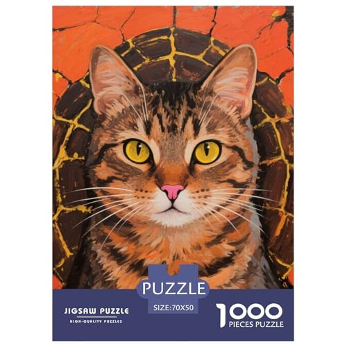 Katze Puzzles Perfekt Für Spieleabende Wohnungsdekoration 1000 Stück Animaux mignons Puzzle Perfekt Für Damen, Herren, Kinder Ab 14 Jahren 70x50cm/1000pcs von UXINYOUME