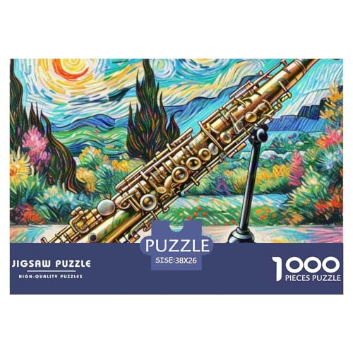 Klarinette Puzzles Perfekt Für Spieleabende Wunderschönes Dekoration 1000 Stück Herausforderndes Musikinstrumente Puzzle Für Erwachsene Teenager 38x26cm/1000pcs von UXINYOUME