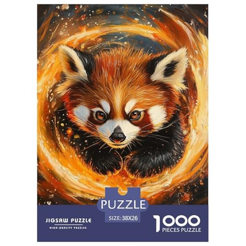 Kleinere Panda Puzzles Familien-Puzzlespiel Wunderschönes Dekoration 1000 Teile Herausforderndes Tiere Puzzle Für Damen, Herren, Kinder Ab 14 Jahren 38x26cm/1000pcs von UXINYOUME
