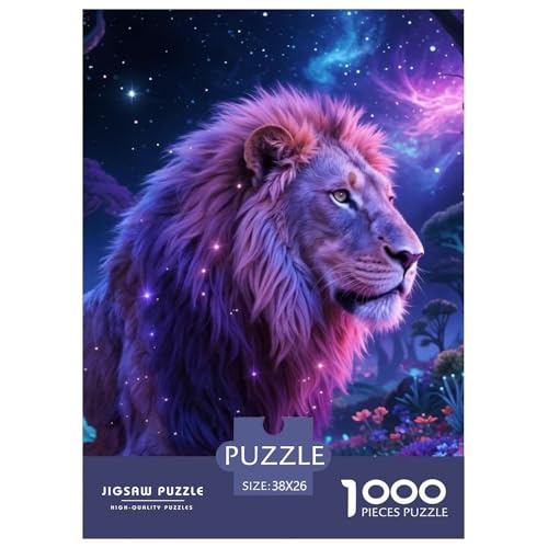 Löwen Puzzle Familien-Puzzlespiel Wohnungsdekoration 1000 Teile Wildtiere Puzzle Perfekt Für Damen, Herren, Kinder Ab 14 Jahren 38x26cm/1000pcs von UXINYOUME
