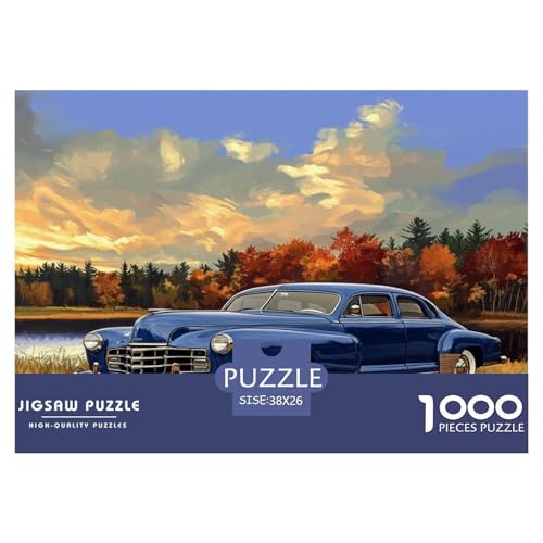 Old Style Sedan Puzzle Lernspiel Spielzeug Wohnungsdeko 1000-teiliges Herausforderndes Classic Sedan Puzzle Für Damen, Herren, Kinder Ab 14 Jahren 38x26cm/1000pcs von UXINYOUME