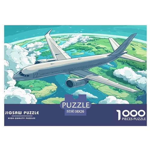 Passagierflugzeuge Puzzle Familien-Puzzlespiel Wunderschönes DekoRatteteteteion 1000 Teile Anspruchsvolles Aircrafts Puzzle Für Damen, Herren, Kinder Ab 14 Jahren 38x26cm/1000pcs von UXINYOUME
