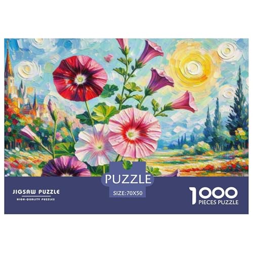 Petunia Hybride Puzzles Familien-Puzzlespiel Wunderschönes Dekoration 1000 Teile Herausforderndes Blumen Puzzle Für Damen, Herren, Kinder Ab 14 Jahren 70x50cm/1000pcs von UXINYOUME