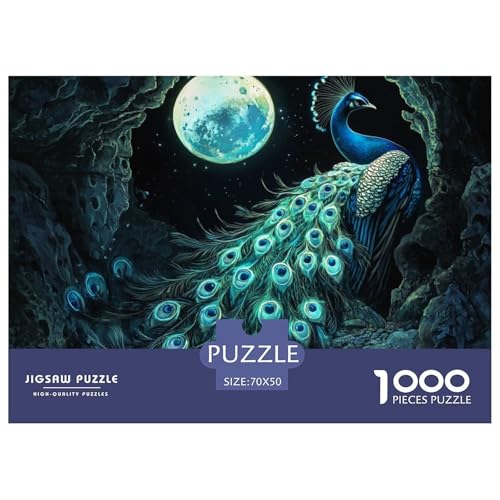 Pfauen Puzzles Perfekt Für Spieleabende Wohnungsdekoration 1000 Stück Tiere Puzzle Perfekt Für Damen, Herren, Kinder Ab 14 Jahren 70x50cm/1000pcs von UXINYOUME