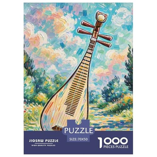 Pipa Puzzles Perfekt Für Spieleabende Heimdekoration 1000 Stück Herausforderndes Musikinstrumente Puzzle Für Damen, Herren, Kinder Ab 14 Jahren 70x50cm/1000pcs von UXINYOUME