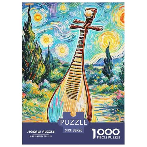 Pipa Puzzles Perfekt Für Spieleabende Wunderschönes Dekoration 1000 Stück Herausforderndes Musikinstrumente Puzzle Für Erwachsene Teenager 38x26cm/1000pcs von UXINYOUME
