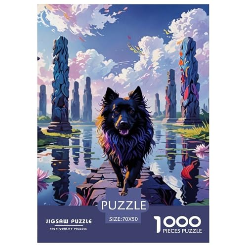 Pommern Puzzles Lernspiel Spielzeug Wunderschönes Dekoration 1000 Teile Anspruchsvolles Cute Hund Puzzle Für Damen, Herren, Kinder Ab 14 Jahren 70x50cm/1000pcs von UXINYOUME